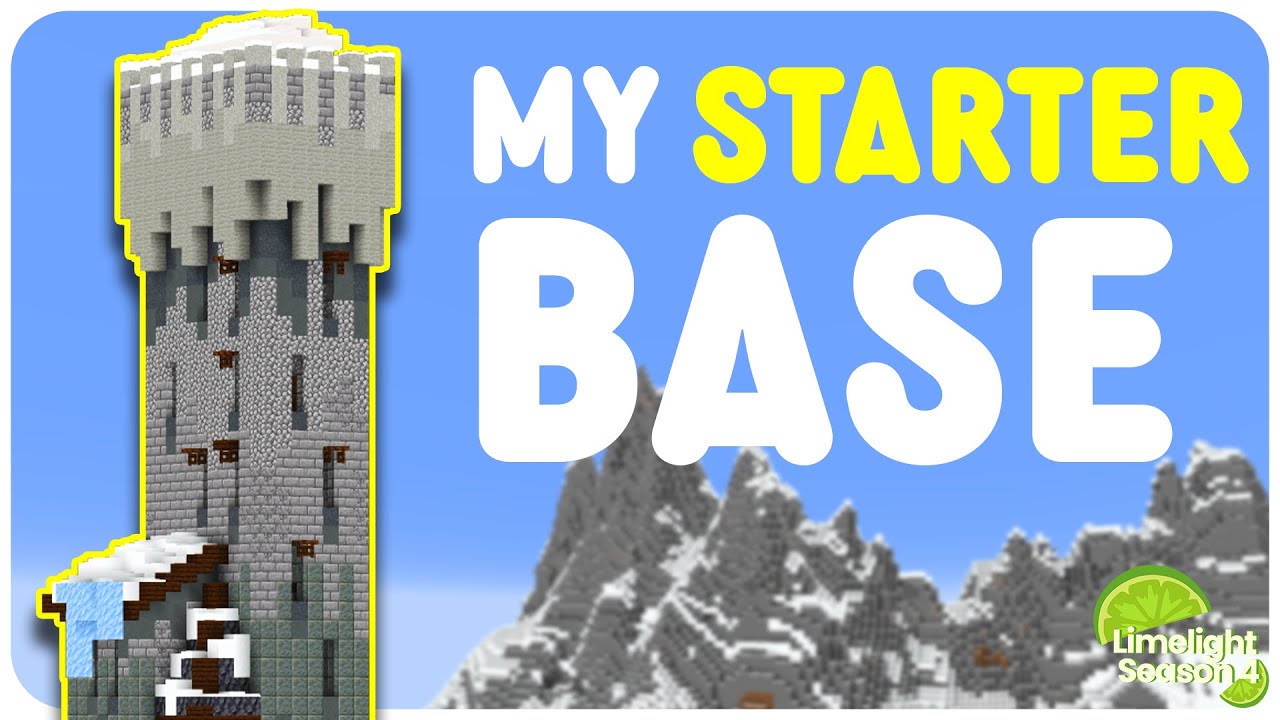 Building my Starter Base Tower in Minecraft | Limelight SMP - YouTube