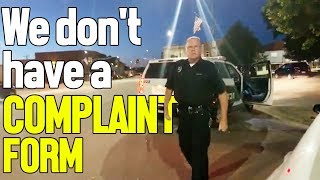 Officer Follows Citizen After Asking For Complaint Form