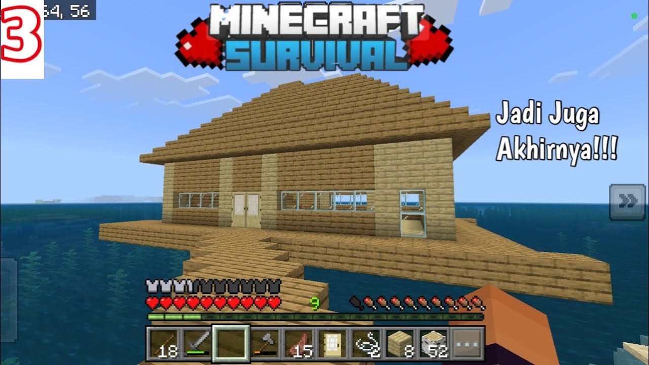 MINECRAFT SURVIVAL FUTURE WORLD (DUNIA MASA DEPAN) INDONESIA - 100 % JADI RUMAH NYA PART 3