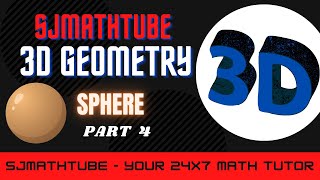 3D Lesson  SPHERES - 4 (Circle Of Intersection - Centre And Radius)