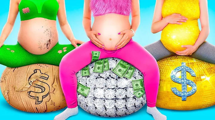 Rich Vs Poor Vs Giga Rich Pregnant! Funny Expensive vs Cheap Situations with Future Moms - DayDayNews