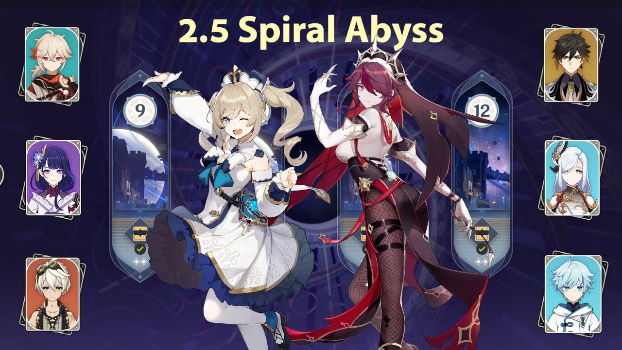 2.5 Spiral Abyss, Church of Favonius [Barbara & Rosaria] - (Floor 12, 9★)