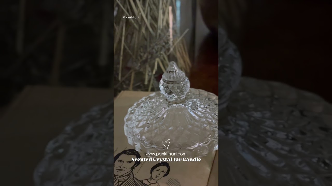 Luxurious White Oud & Musk Scented Crystal Jar 