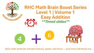 Brain Boost Math | Level 1 | Volume 1 | Easy Addition