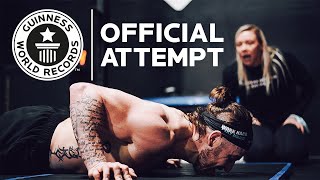 Guinness World Record - Most Chest To Ground Burpees In One Hour - Nick Anapolsky. Full Hour Video