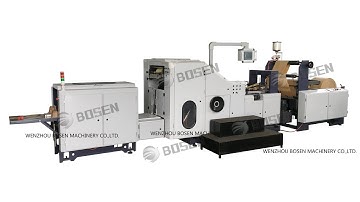290 square bottom paper bag making machine with two color printing