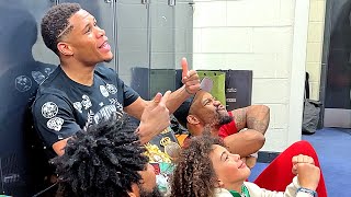 DEVIN HANEY UNDISPUTED LOCKER ROOM CELEBRATION - EMBRACED BY AUSSIE FANS WHO CHEER HIS WIN