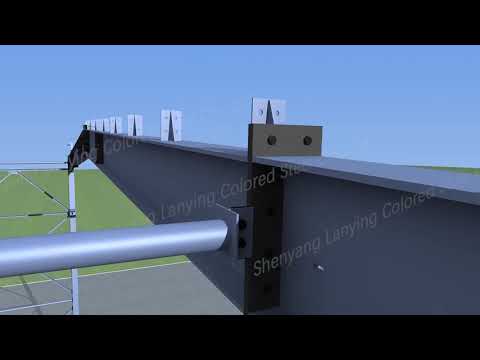 Steel structure installation guidance 3D animation