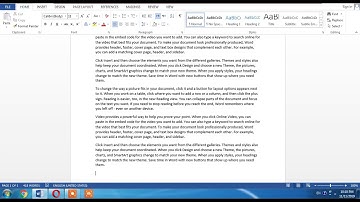 How to get a paragraph automatically for practice in MS Word