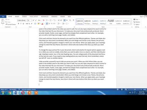 How to get a paragraph automatically for practice in MS Word