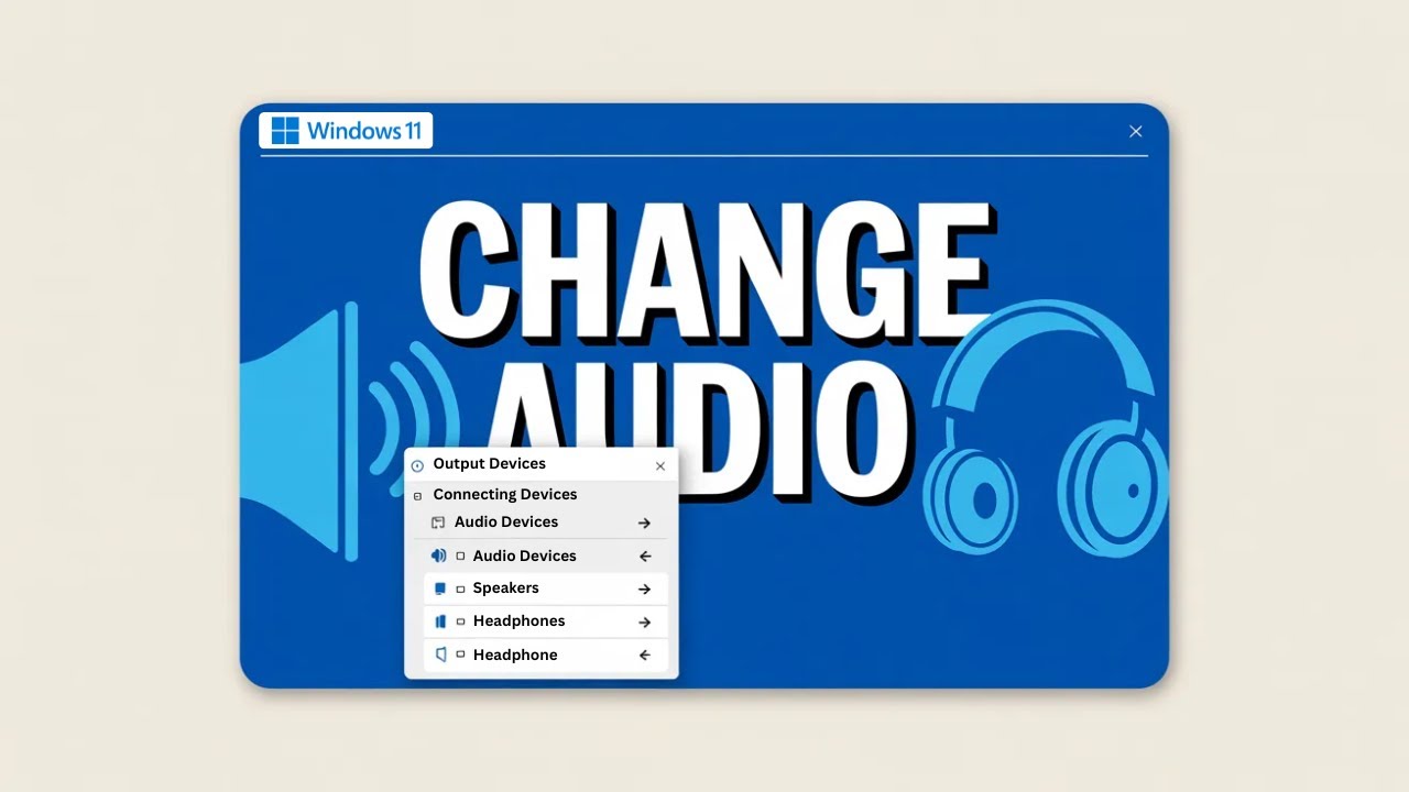 How to Change Sound Output Device in Windows 11 (3 Methods | 2026)