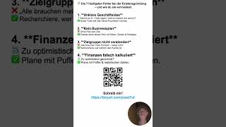 🧩 Die 7 häufigsten Fehler bei der Existenzgründung – und wie du sie vermeidest