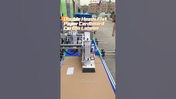 ZONESUN Automatic Double Heads Flat Surface Paper Cardboard Carton Labeling Machine #labelermachine