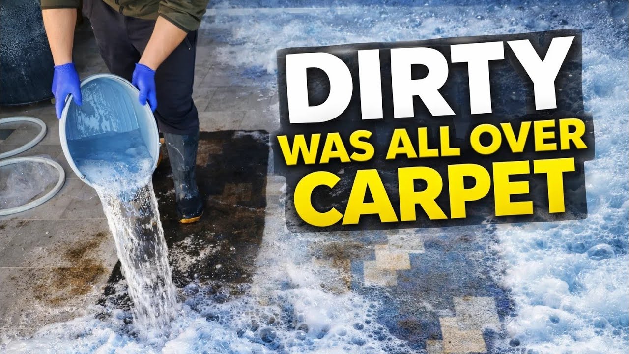 OMG !! DIRTY WAS ALL OVER CARPET ! DIFFERENCE WAS UNBELIEVEBLE !! LOOK AT THIS DIRTY WATER ! AMAZING