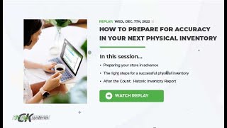 [REPLAY] - DEC 7 - How to Prepare For Accuracy in Your Next Physical Inventory