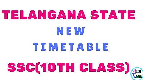 TS SSC(10th CLASS) NEW TIME TABLE 2018