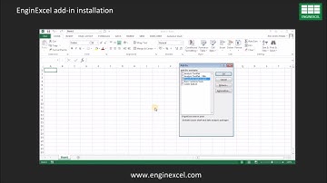 How to install EnginExcel add-in pack