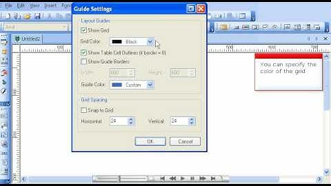 Setting up and using guide settings with Bluevoda website builder from VodaHost web hosting