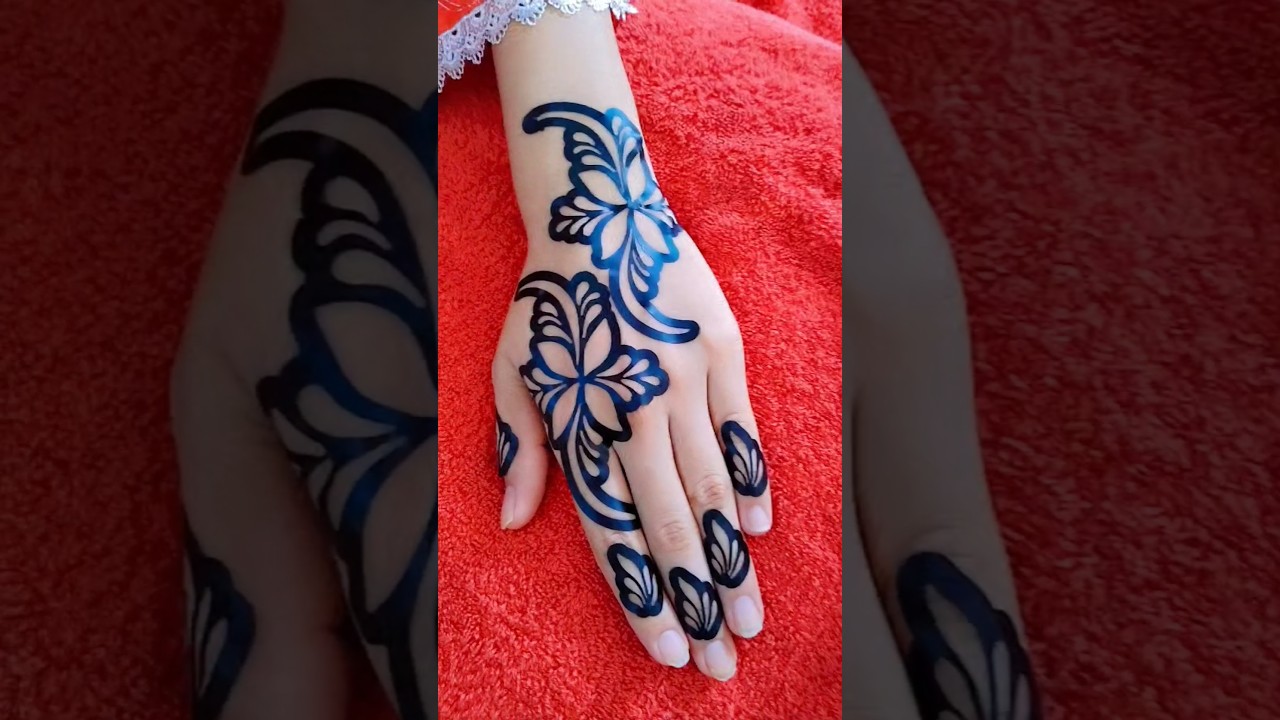 beautiful sticker mehndi design #shorts