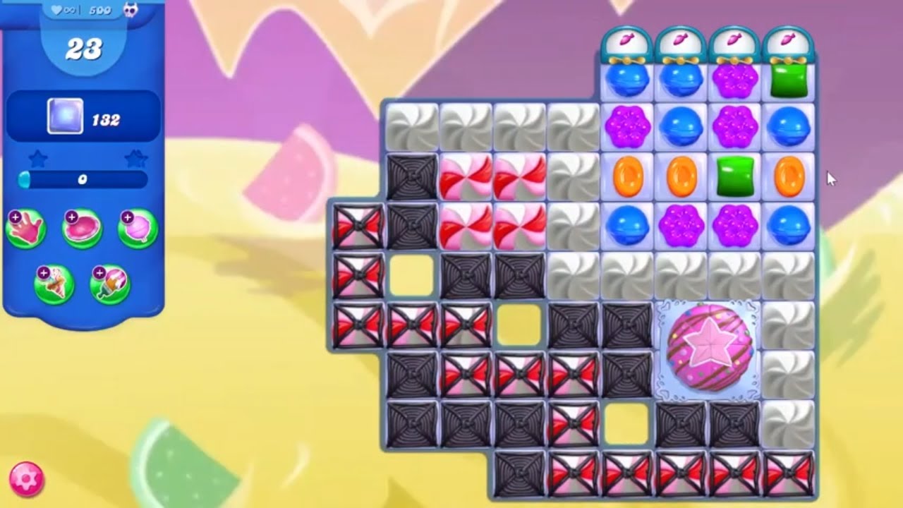 Candy Crush Saga LEVEL 500 NO BOOSTERS (new version) - YouTube