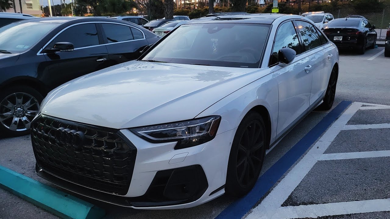 My 2023 Audi S8 - Cold start and revs - This 4 liter twin turbo V8 has a rowdy exhaust sound!