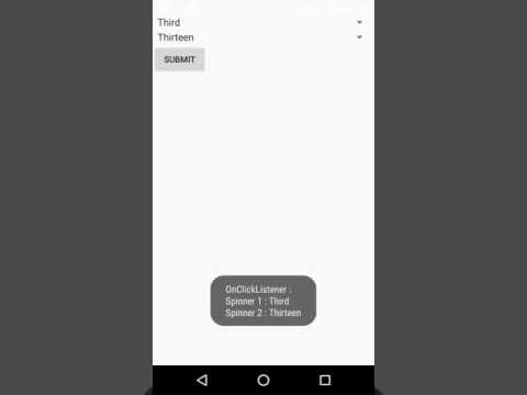 Android Spinner Tutorial