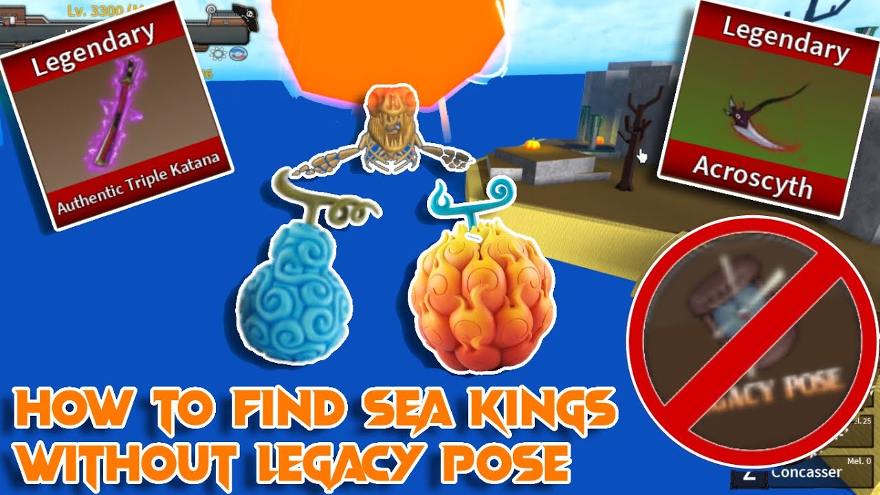 How to Find SEA BEAST without Legacy Pose + All Sea Beast LOCATION [King  Legacy] 
