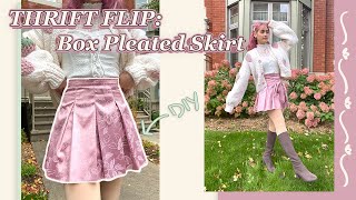 DIY Box Pleated Skirt! 🎀Thrift Flip🎀