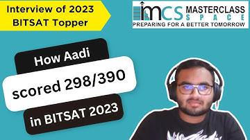 BITSAT 2023 Topper (298/390) from MCS  | Masterclass Space BITSAT Test Series 2024 | BITSAT 2024