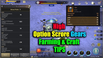 Avatara High Option Score Gears Farming & Craft Tips