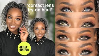 AFFORDABLE COLOR CONTACT LENS for DARK EYES ft. Just4Kira | Jodi The Island Girl