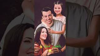 صوره جميله للمذيع رامي رضوان مع زوجته الفنانه وبنته