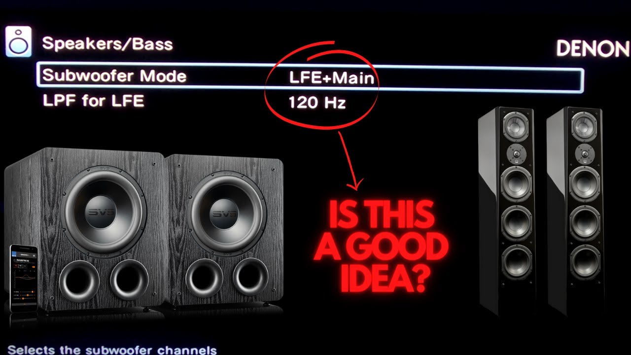 Opbevares i køleskab Stuepige gevinst LFE+Main Subwoofer Mode Explained - YouTube