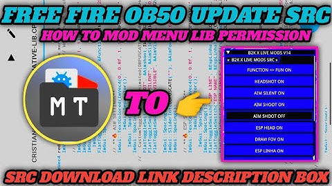 HOW TO MOD MENU | FREE FIRE LIB PERMISSION | SRC NEW UPDATE | OB50 FREE FIRE MAX SRC