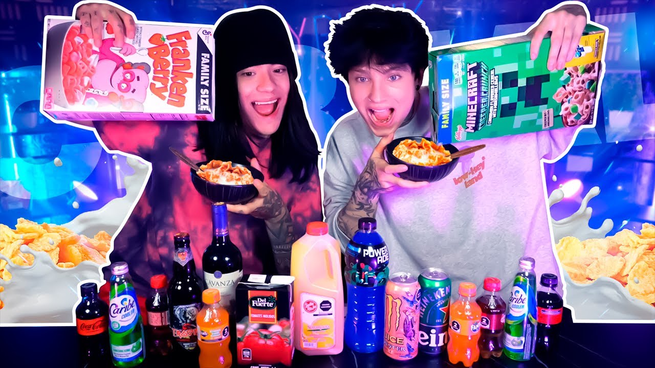 PROBAMOS CEREALES CON LÍQUIDOS ASQUEROSOS 🤮