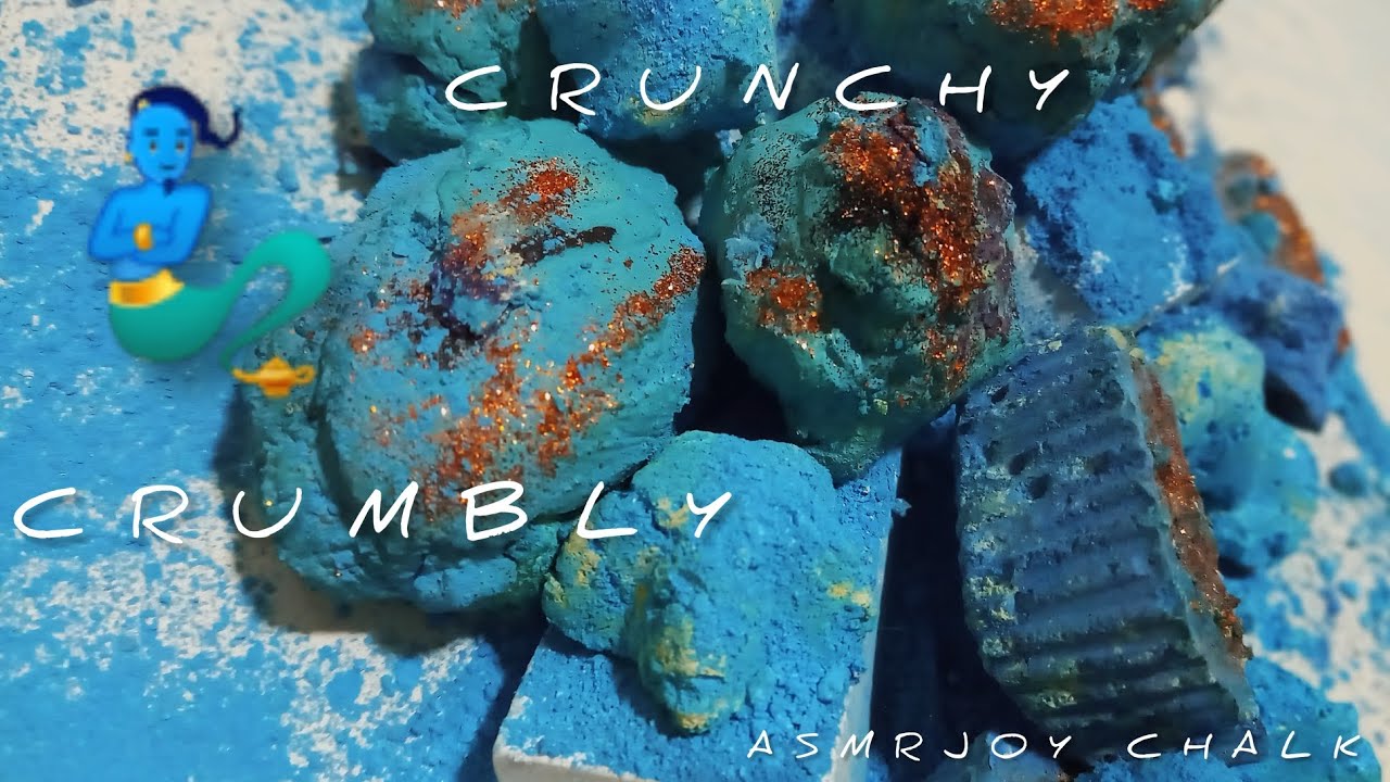🧞♂️💙🤍SUPER SATISFYING CRUSHING CHALK 😍FRESH CRUNCHY CRUMBLY GYM CHALK ...