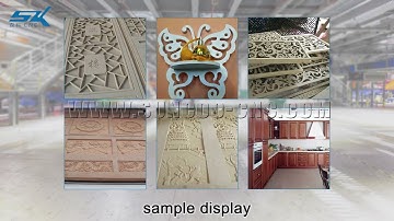 one support 6 heads cnc woodworking router machine video show~