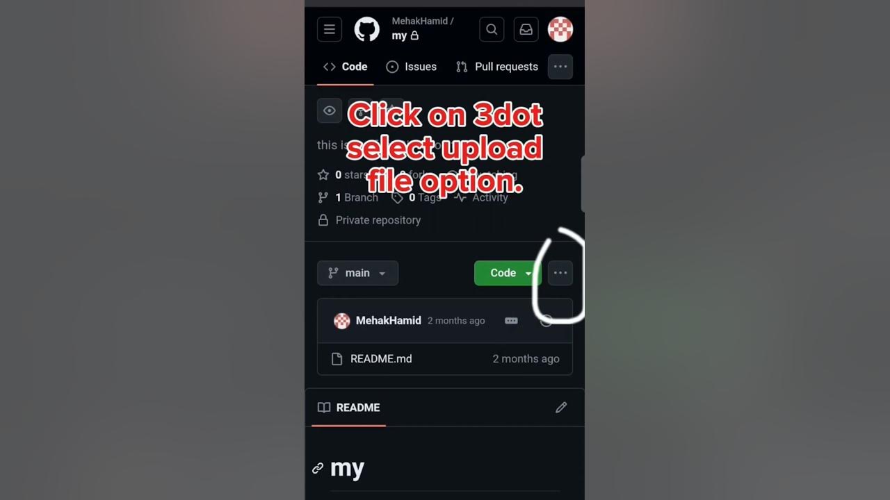 How to upload project on github repository github code 