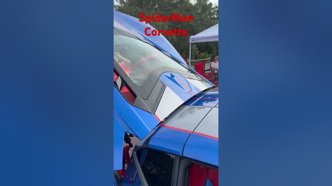 SpiderMan Corvette sharp spiderman hero corvette carshow 