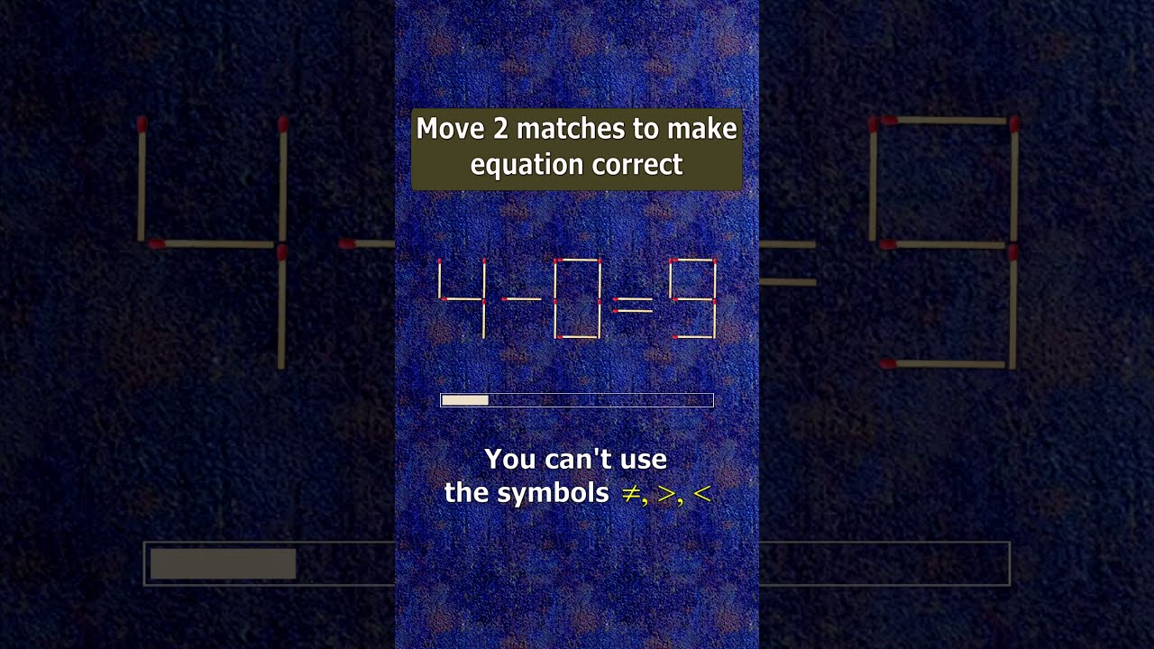 Fix The Equation 4 0 9 By Moving 2 Sticks Shots Puzzles Logicpuzzles Mathspuzzle Hindipuzzles