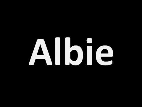 Video: Wie schreibt man Albie?