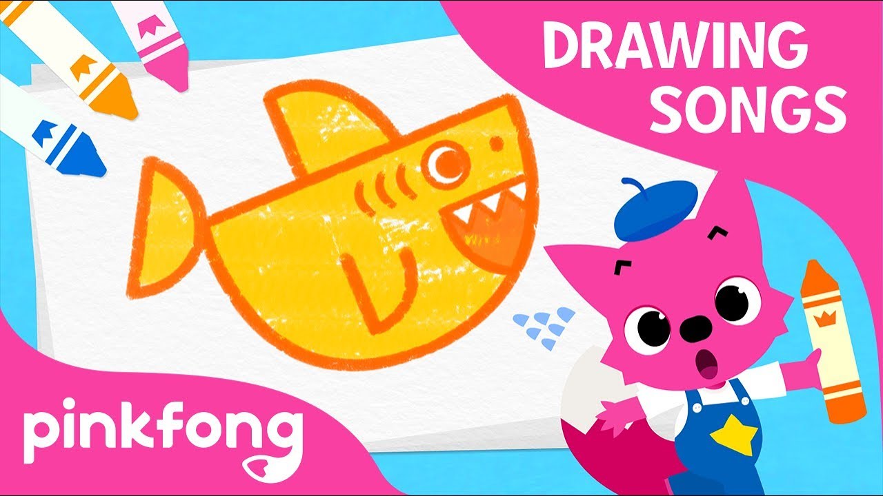 How to draw a Baby Shark | Draw Baby Shark Ollie | Drawing Songs