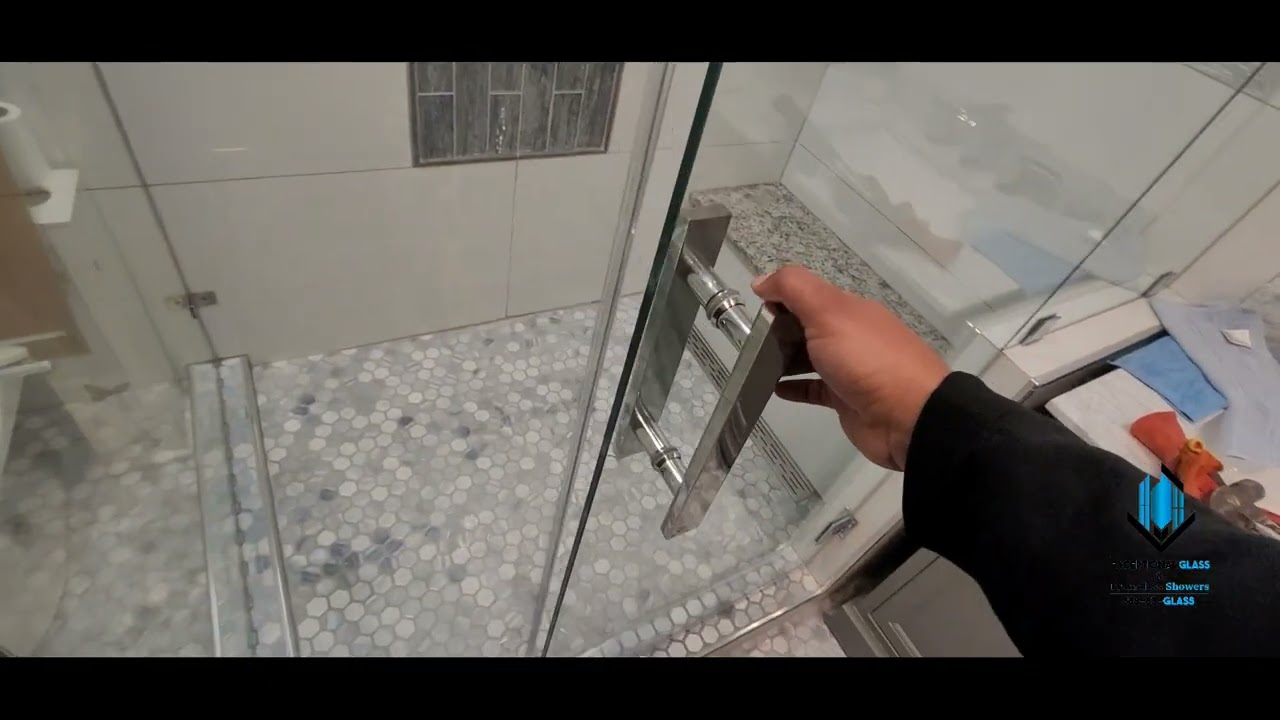 Frameless Corner Shower With Kneewall - Youtube