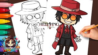 How to Draw Alucard from Hellsing 🩸🖤 | Dark Anime Art Tutorial | Step-by-Step Fan Art Drawing