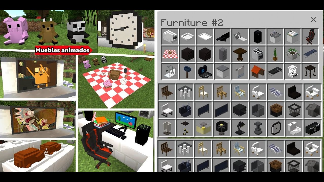 Furnicraft MOD 3D para Minecraft pe 1.17 Oficial Furniture Addon Para  Minecraft Bedrock 1.17.11 MCPE - YouTube