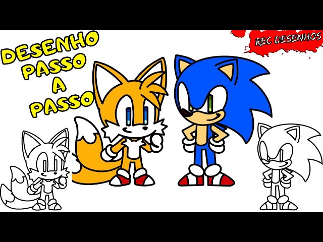 Meu desenho baseado no Tails