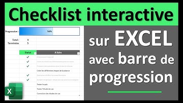 Créer une checklist interactive sur EXCEL avec une barre de progression