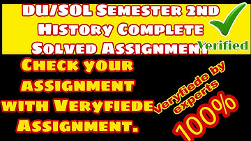 2nd Semester History Complete Solved Assignment