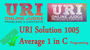 URI Online Judge 1005 Solution in C Programming Video