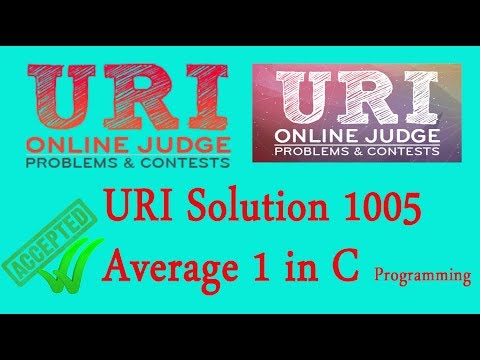 URI Online Judge 1005 Solution in C Programming Video